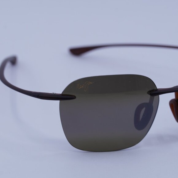 Maui Jim H446 26M Sunglasses Matte Rootbear Square Frame, Bronze HCL Lenses - Picture 4 of 10